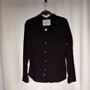 Frank & Eileen Barry Black Lightweight Corduroy Long-Sleeve Button-Down Shirt